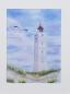 Preview: Watercolor Art Print Lighthous Danmark Blåvand Blavand Dune Picture Art  A3