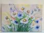 Preview: Flowers meadow flowers watercolor picture print on canvas stretcher frame 30 x 20 cm