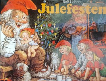 Children's book Danish - CHRISTMAS JUL - Rolf Lindberg - Julefesten  - used