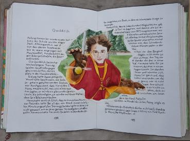 Original watercolor painting 30 x 40 cm, Portrait film character Harry Potter fantasy - unique