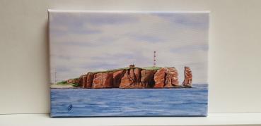 Helgoland Lange Anna Meer Nordsee - Aquarell Kunstdrucke auf Leinwand - Keilrahmen 30 x 20 cm