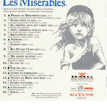 Musical - CD Danish - Les Miserables