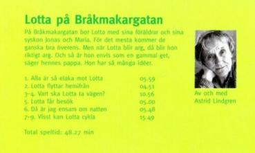 Lotta På Bråkmakargatan - Astrid Lindgren CD Swedish