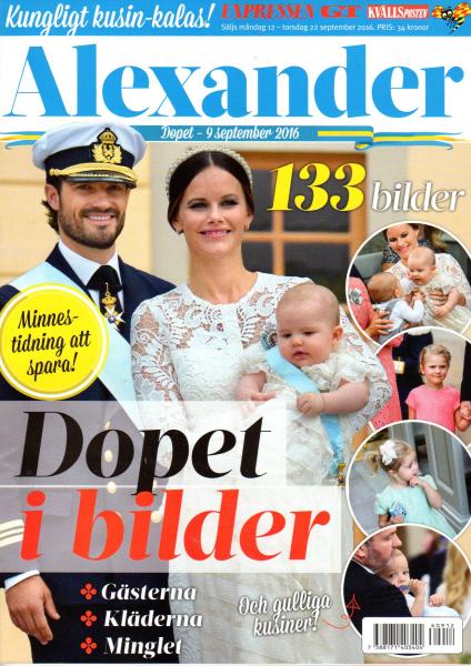 Magazine - Alexander Dopet i Bilder  - 2016 - Expressen  Baptism  - Swedish