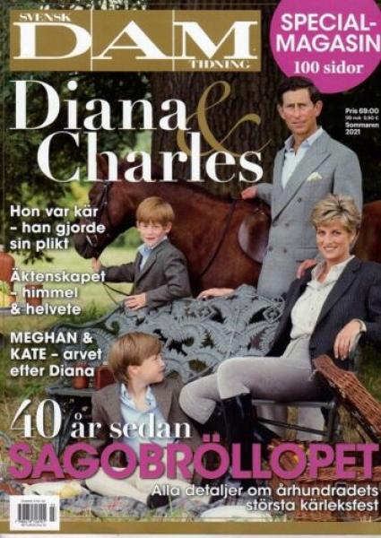 Sonderheft Magazin Prinzessin Princess Lady Di Diana & Charles Royal SCHWEDISCH