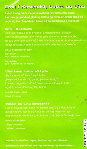 2 CD audio-book Astrid Lindgren ICELANDIC Pippi Longstocking Lina Emil Michel Lotta