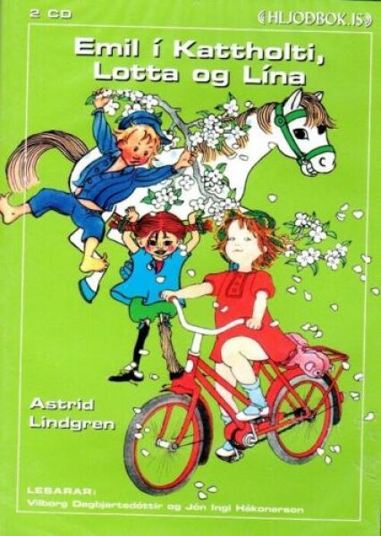 2 CD audio-book Astrid Lindgren ICELANDIC Pippi Longstocking Lina Emil Michel Lotta