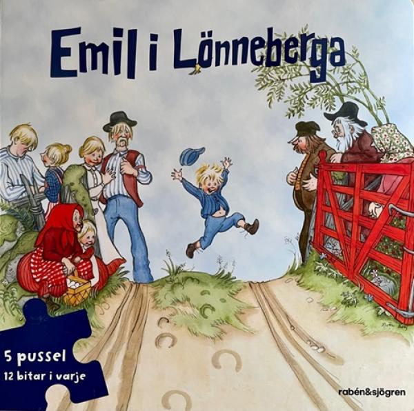 Puzzlebook 5 Puzzle Astrid Lindgren Emil i Lönneberga Michel 5 x 12 Pieces NEW