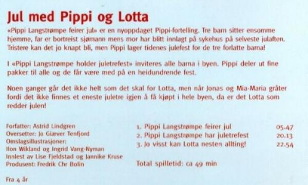 Pippi Langstrompe - Jul med Pippi og Lotta -  Astrid Lindgren CD Norwegian