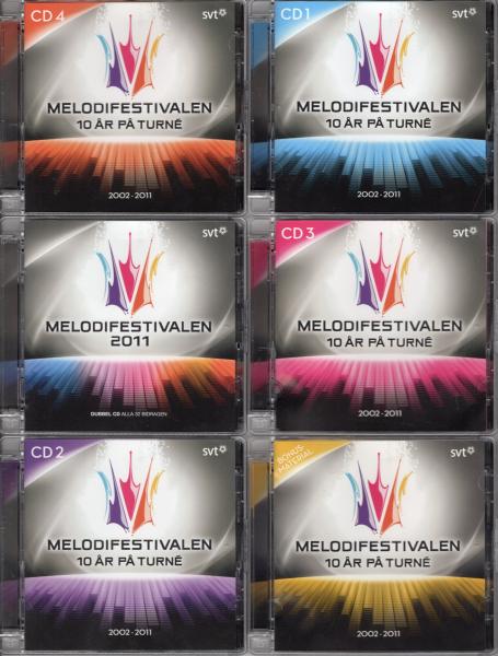 6 CD BOX Melodifestivalen 10 ar pa turne 2002 - 2011 Eurovision Song Contest ESC