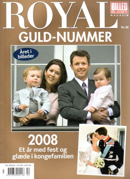 2008 - Denmark Princess Mary Prince Frederik Prince Joachim Kongehuset Guld-Nummer