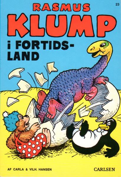 Children's book DANISH - Rasmus Klump i Fortidsland - Petzi - used