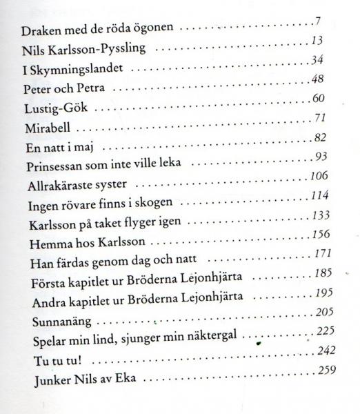 Buch Astrid Lindgren SCHWEDISCH Sagorna 19 Geschichten Karlsson Lejonhjärta Mio