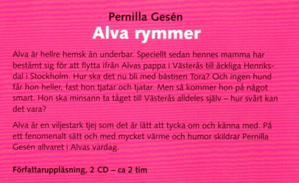 2 CD Audio Book Pernilla Gesen SWEDISH ALVA Rymmer