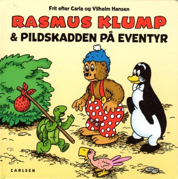 Children's book DANISH - Rasmus Klump & Pildskadden pa eventyr - Petzi - Hardcover