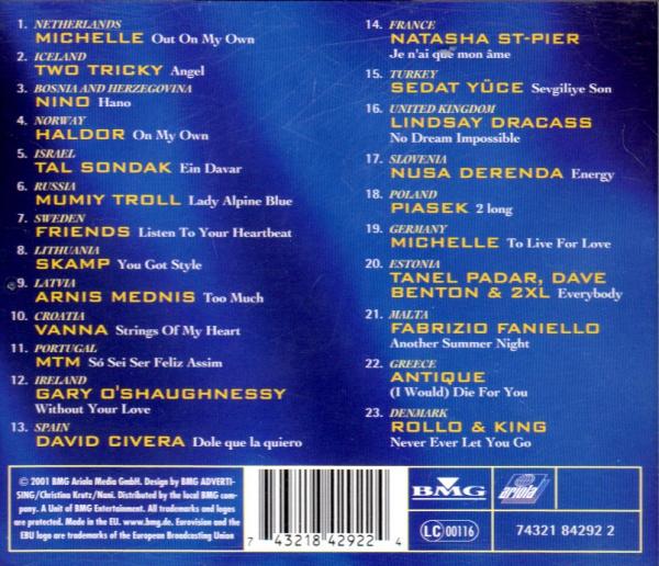 Eurovision Song Contest  - Copenhagen 2001 - 2 CD