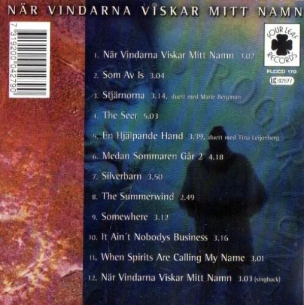 CD Sweden Roger Pontare - När Vinderna Viskar Mitt Namn - 2000 Eurovision Sweden